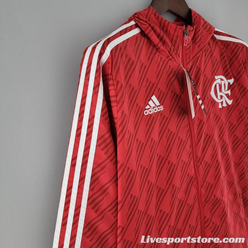 2022 Flamengo Windbreaker Red White Edge