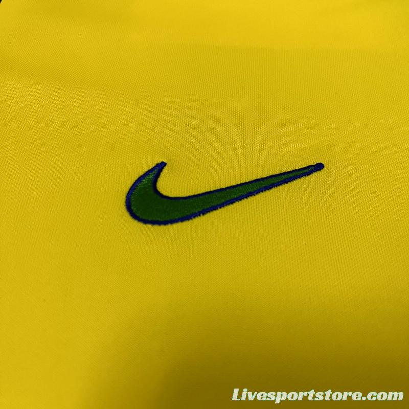 Retro 1997 Brazil Home Soccer Jersey