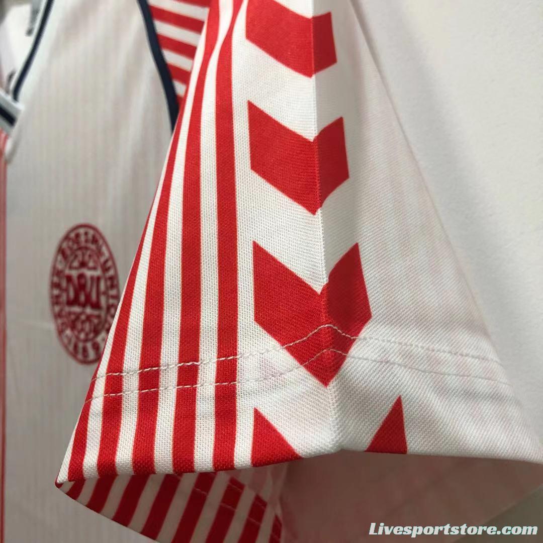 Retro 1986 Denmark Away Soccer Jersey