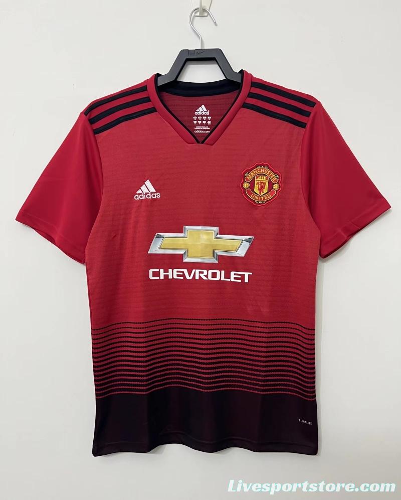 Retro 18/19 Manchester United Home Soccer Jersey