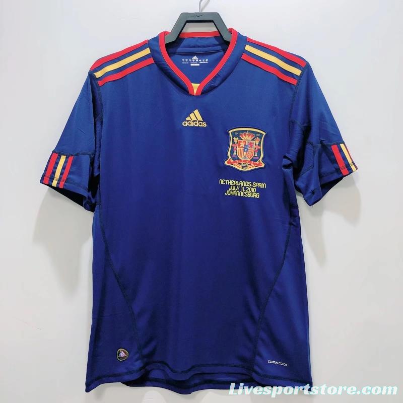 Retro 2010 Spain Away Soccer Jersey