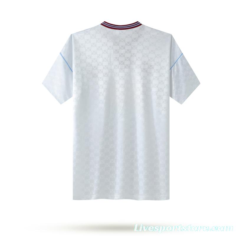 Retro 89/90 West Ham United Away White Jersey