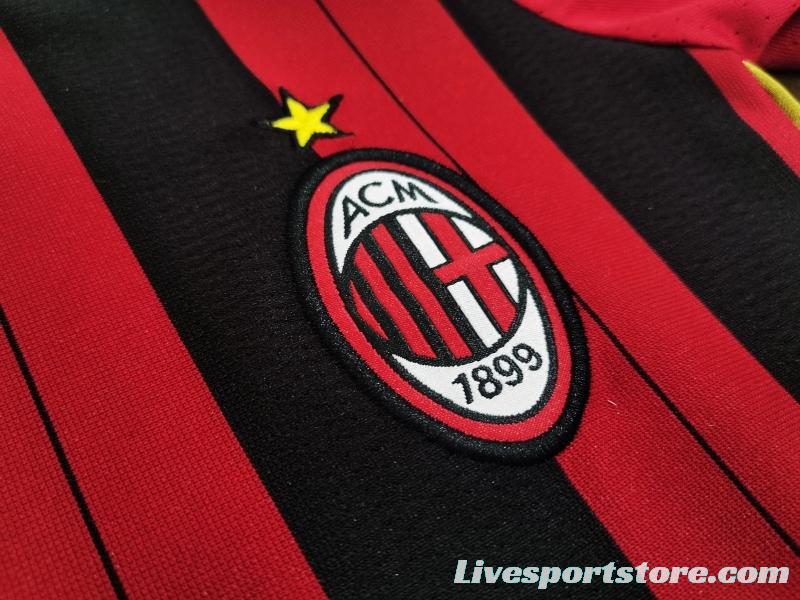 Retro Kids 2013/14 AC Milan Home Soccer Jersey