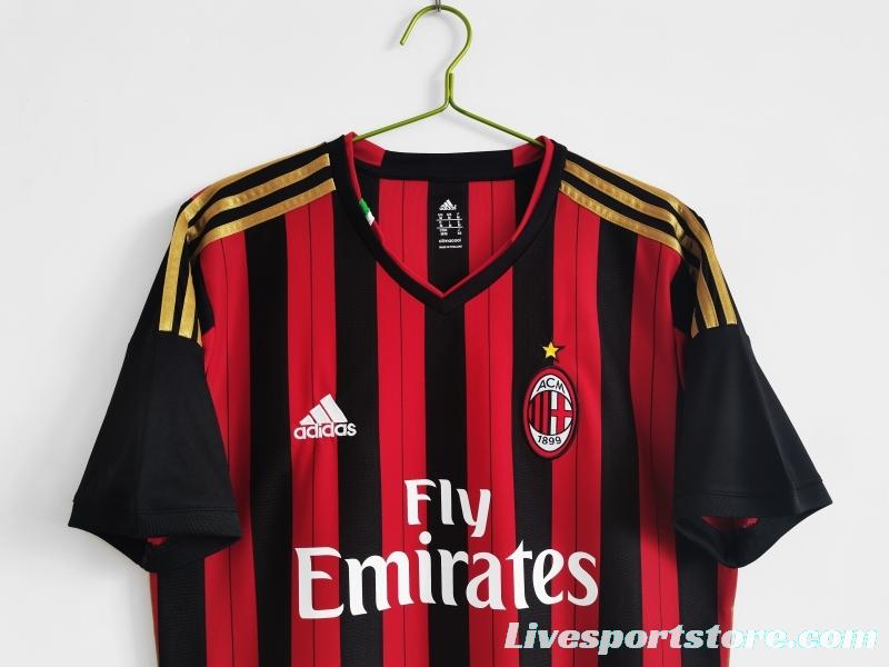 Retro 2013/14 AC Milan Home Soccer Jersey