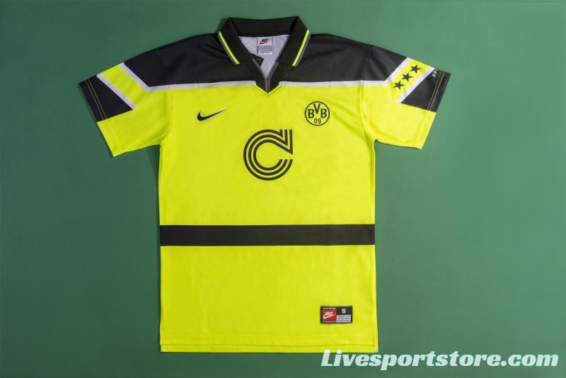 RETRO 96/97 Dortmund Champions League Home Soccer Jersey