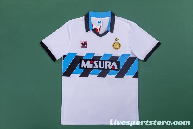 RETRO 90/91 Inter Away Soccer Jersey