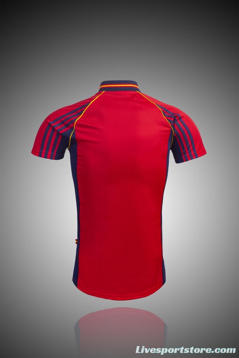 Retro 1998 Spain Home Soccer Jersey