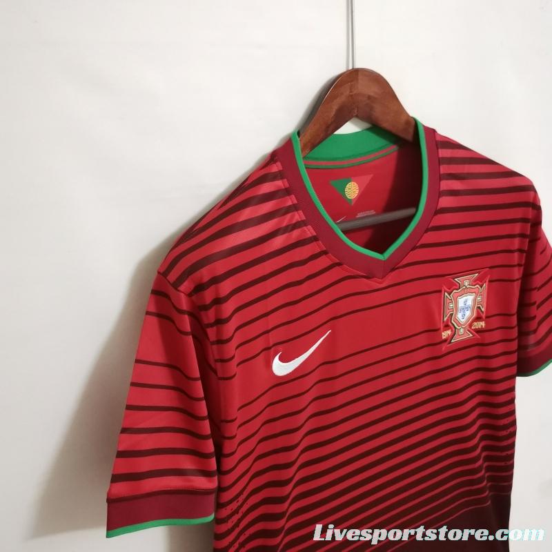 Retro 2014 Portugal Home Soccer Jersey