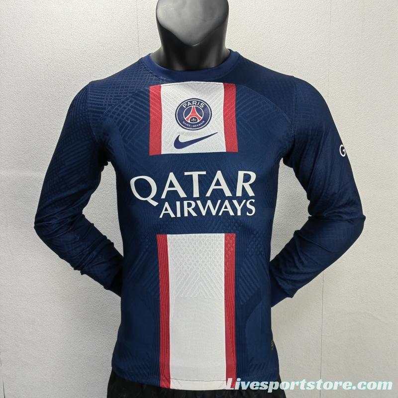 Player Version 22/23 PSG Home Long Sleeve Soccer Jersey