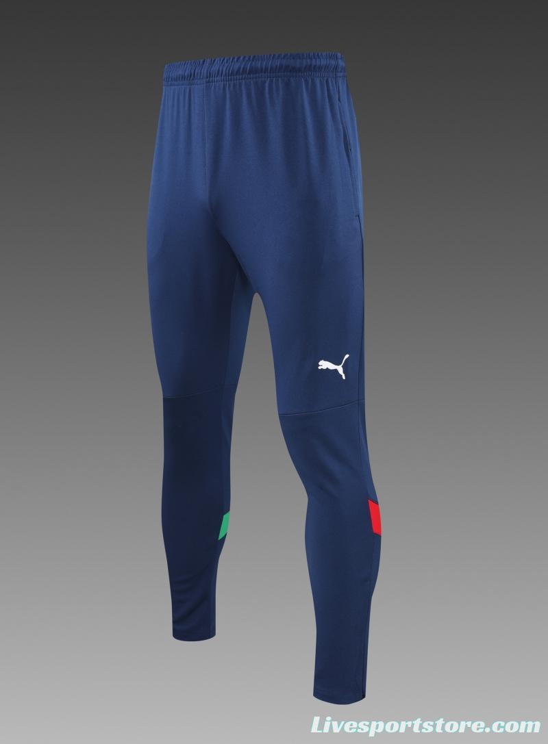 2022 Italy Blue Half Zipper Tracksuit