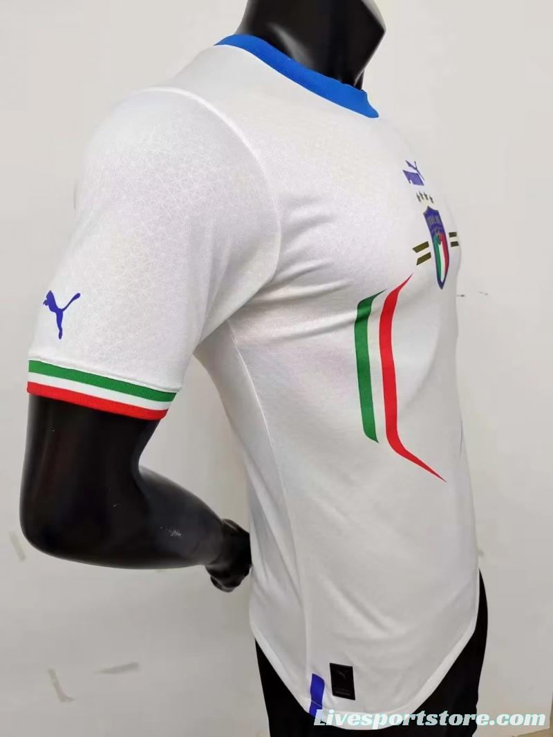 Player Version 2022 Italy Away Soccer Jersey