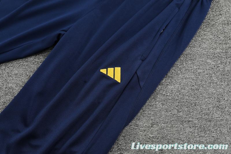 2022 Spain Navy Half Zipper Tracksuit