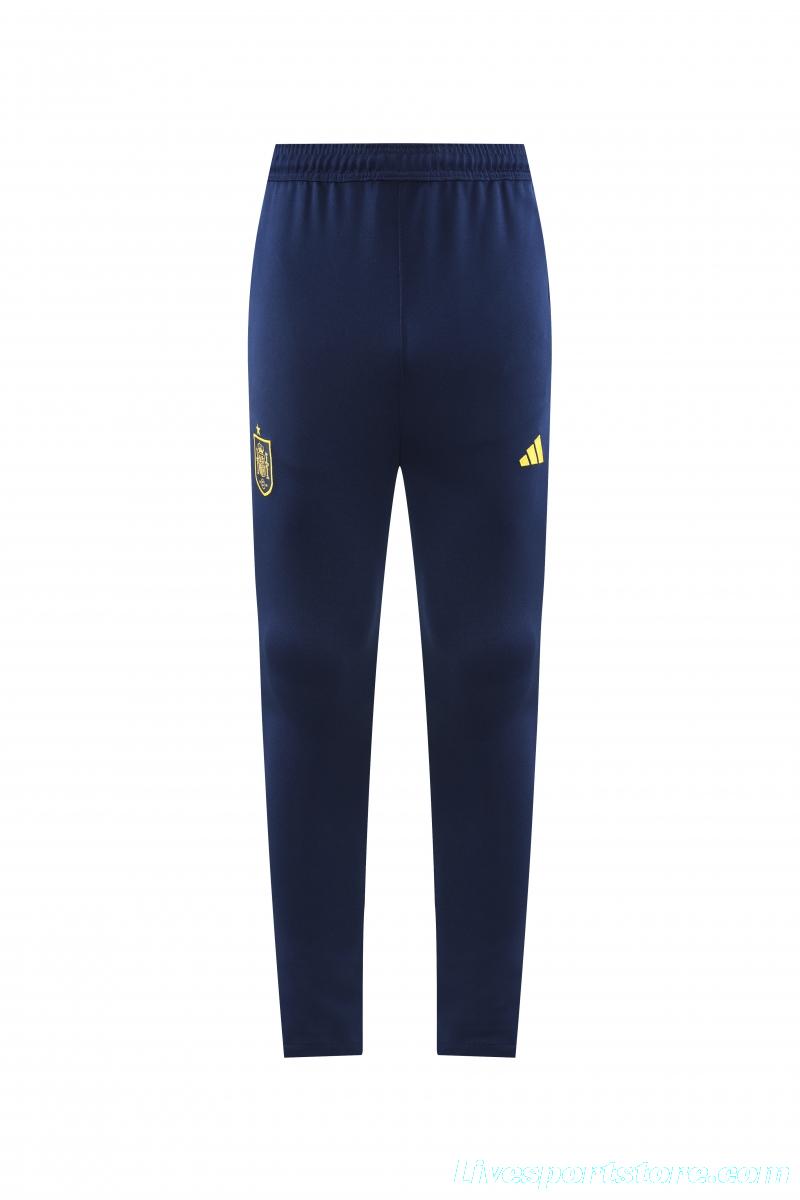 2022 Spain Navy Full Zipper Tracksuit