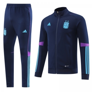 2022 Argentina Navy Full Zipper Tracksuit