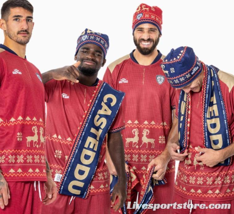 22/23 Cagliari Calcio Christmas Pre-match Jersey