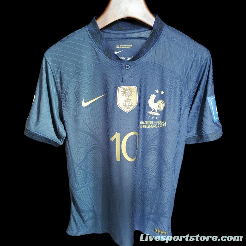 Player Version 2 Stars 2022 France Home Final Match Jersey