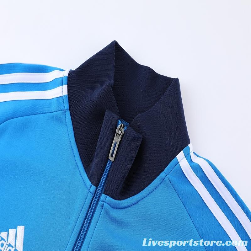 2022 Italy Blue Full Zipper Tracksuit