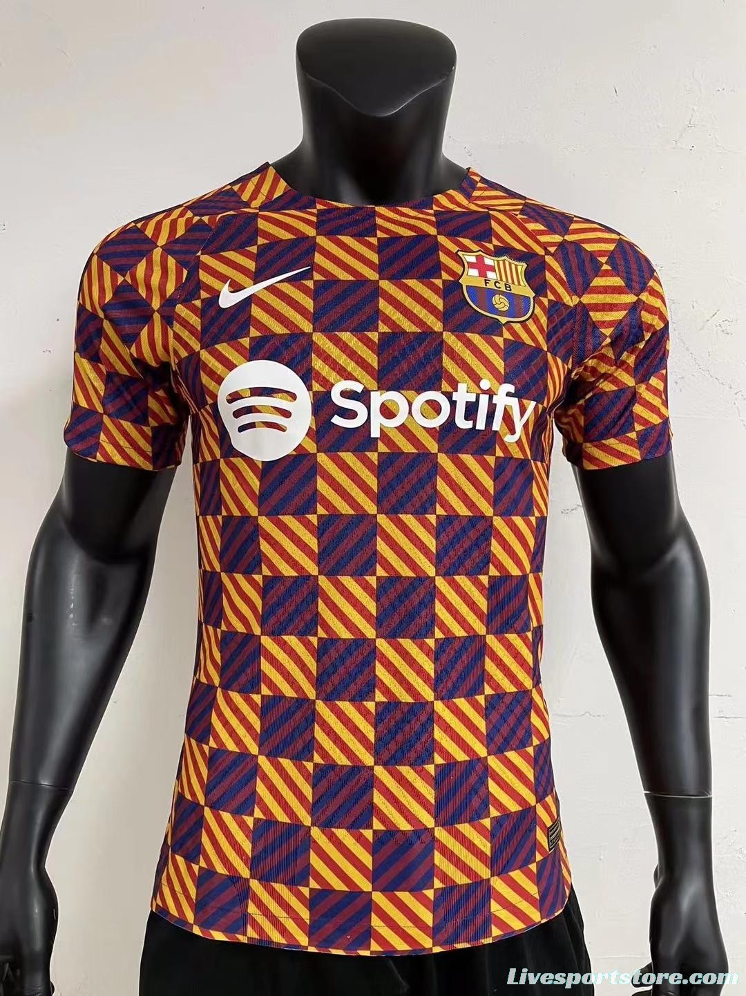 Player Version 22 23 Barcelona Orange Training Jersey