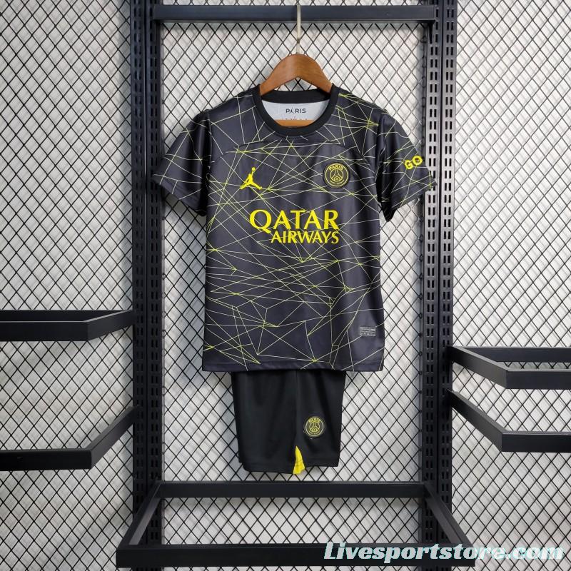 23-24 Kids PSG Fourth Black Jersey