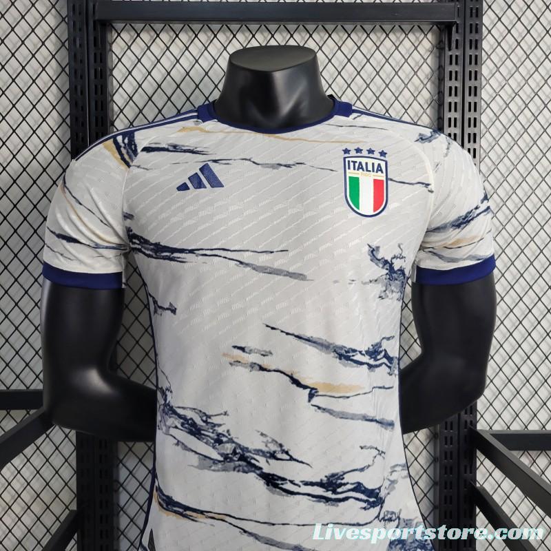 Player Version 2023 Italy Away White Jersey