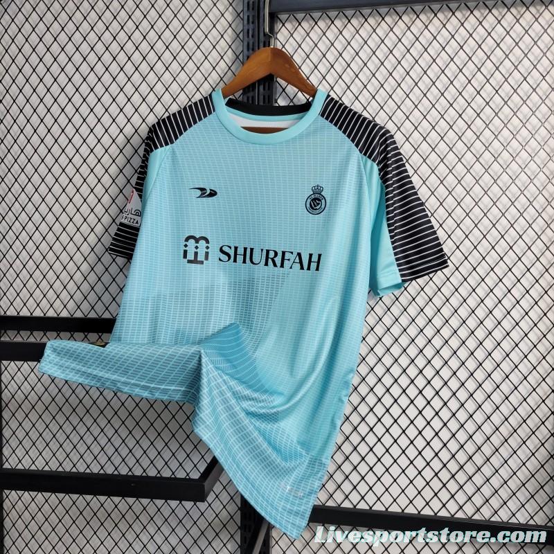 22-23 Al-Nassr FC Blue Goalkeeper Jersey