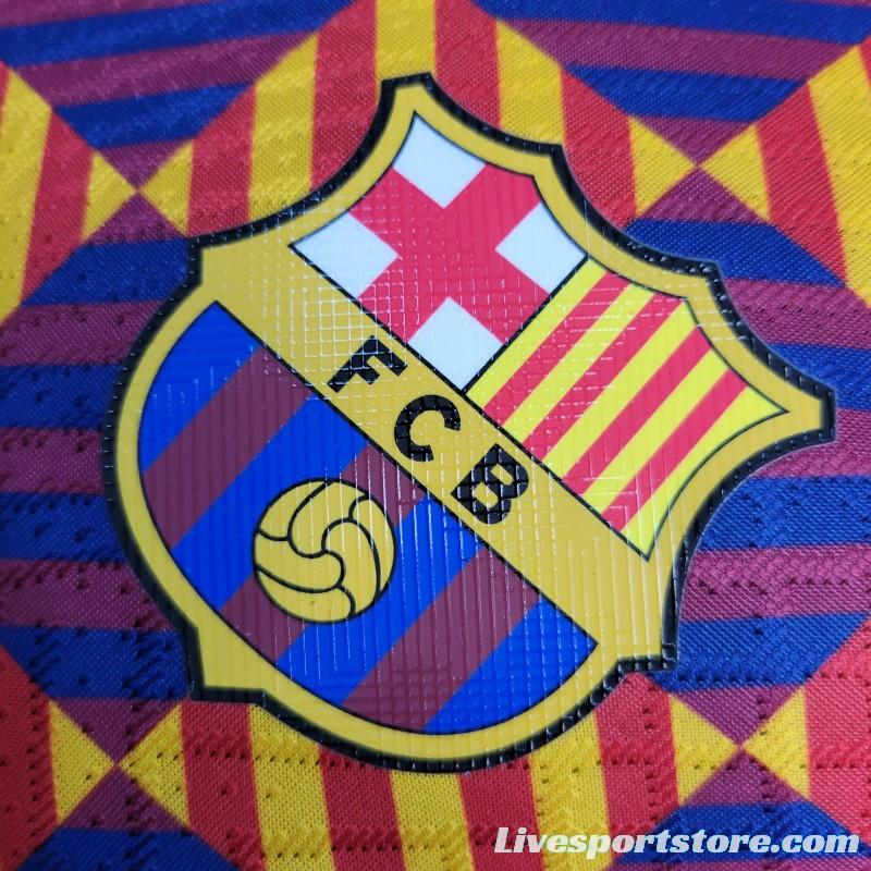 Player Version 23-24 Barcelona Training Orange Jersey