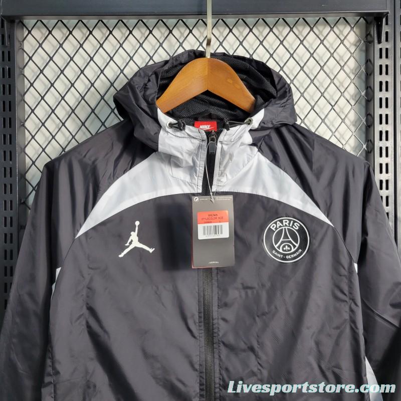 23-24 PSG Black Windbreaker