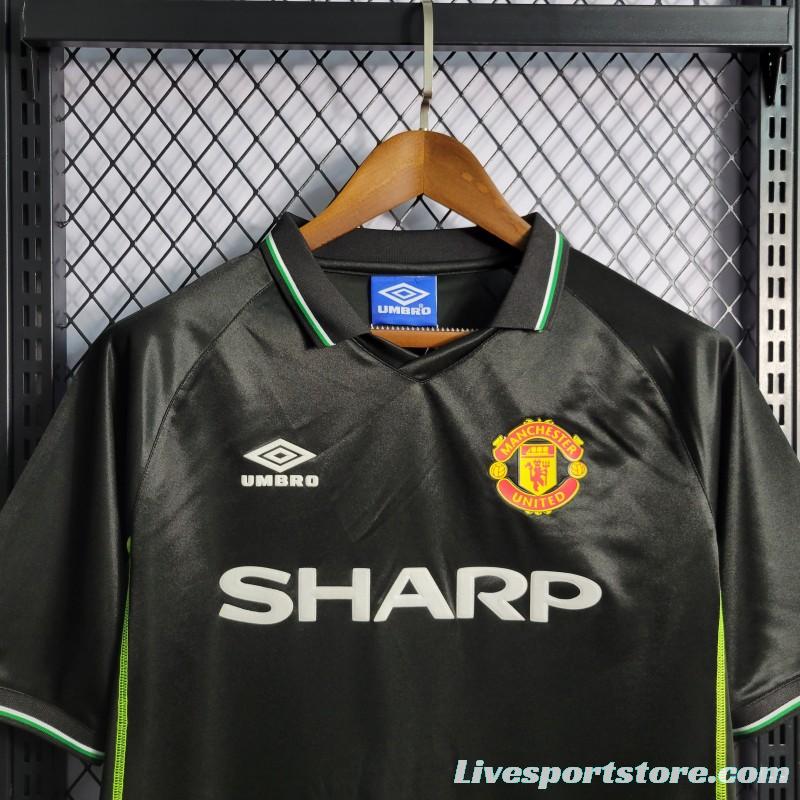 Retro 98/99 Manchester United Black Third Jersey