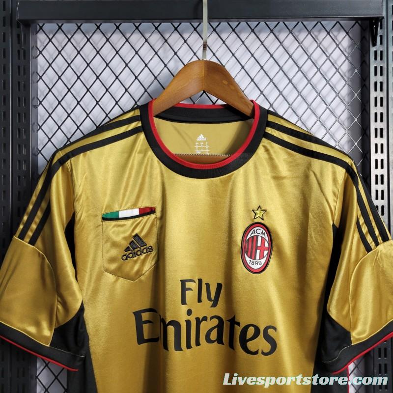 Retro 2013/14 Season AC Milan Third Golden Jersey