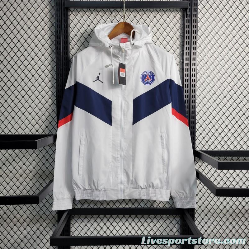 23-24 PSG White Windbreaker