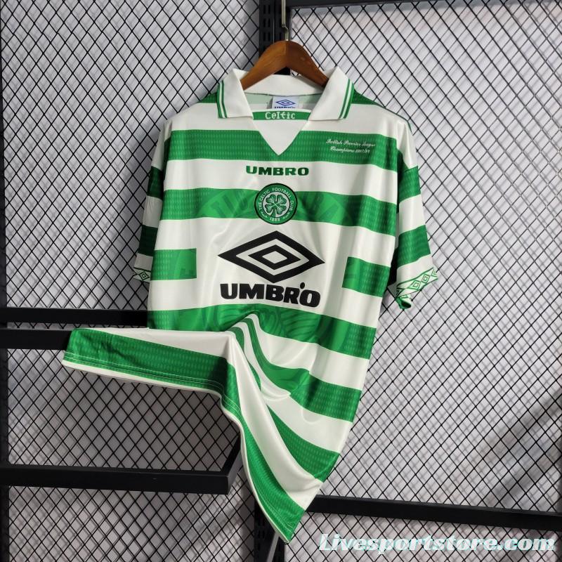 Retro 98/99 Celtic Home Champion Jersey