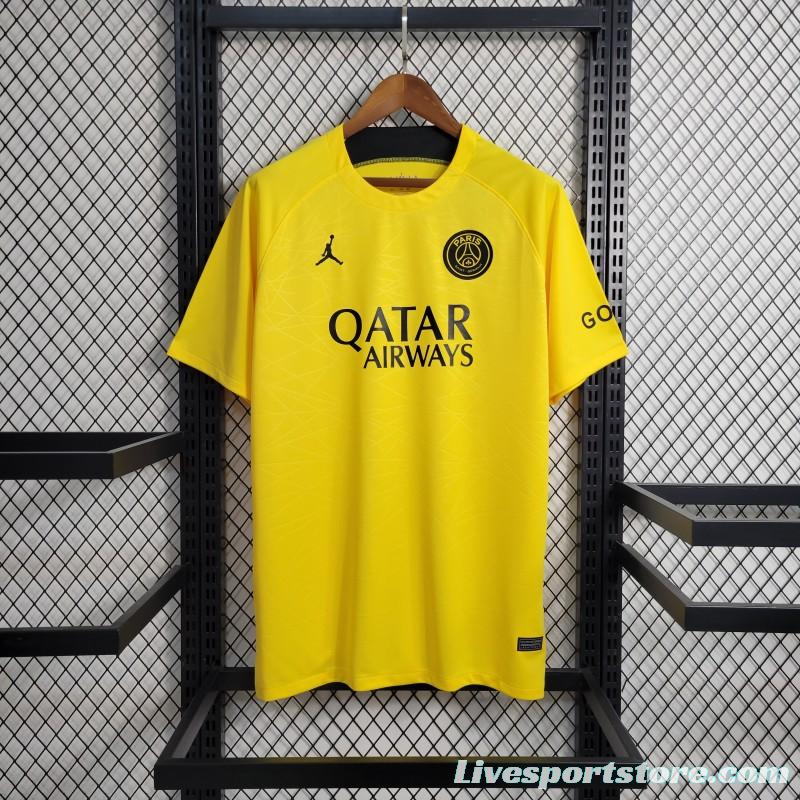 23-24 PSG Forth Pre-Match Yellow Training Jersey