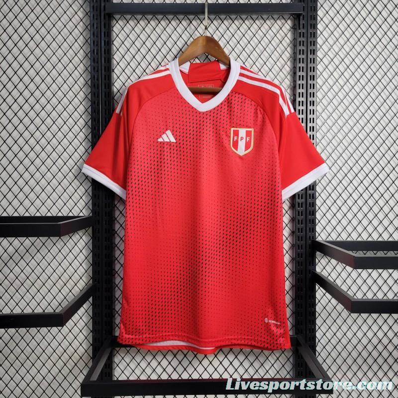 2023 Peru Away Red Jersey