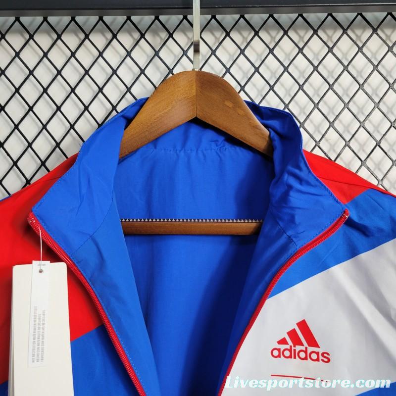 23-24 Bayern Munich Blue Reversible Windbreaker