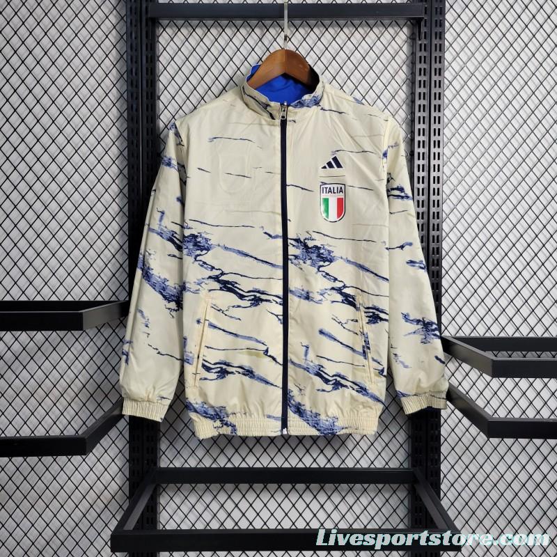 2023 Italy Blue/Milk Reversible Windbreaker