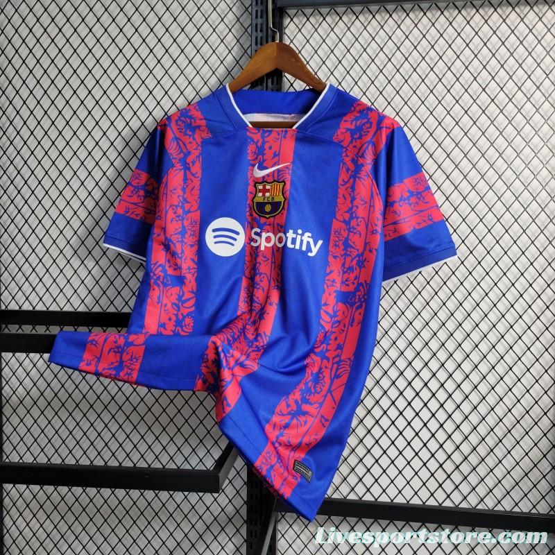 23-24 Barcelona Blue Training Jersey