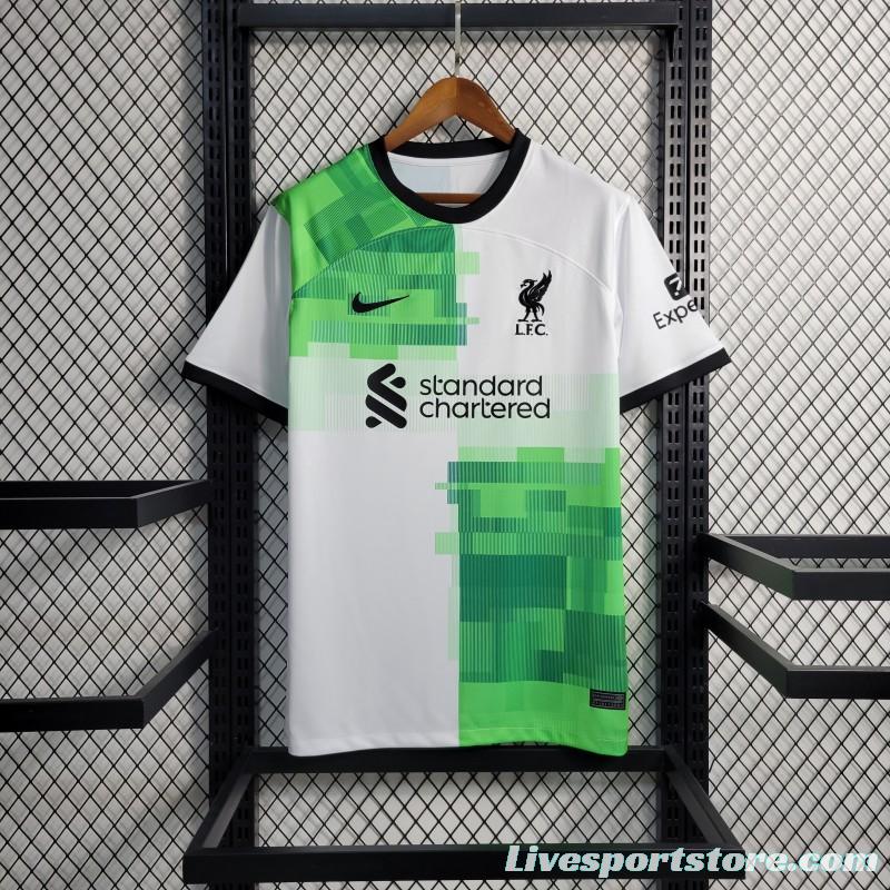 23-24 Liverpool Away White/Green Jersey