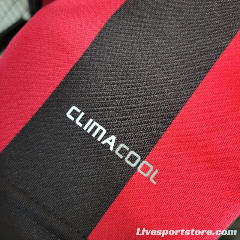 Retro Long Sleeve 2009-10 AC Milan Home Jersey