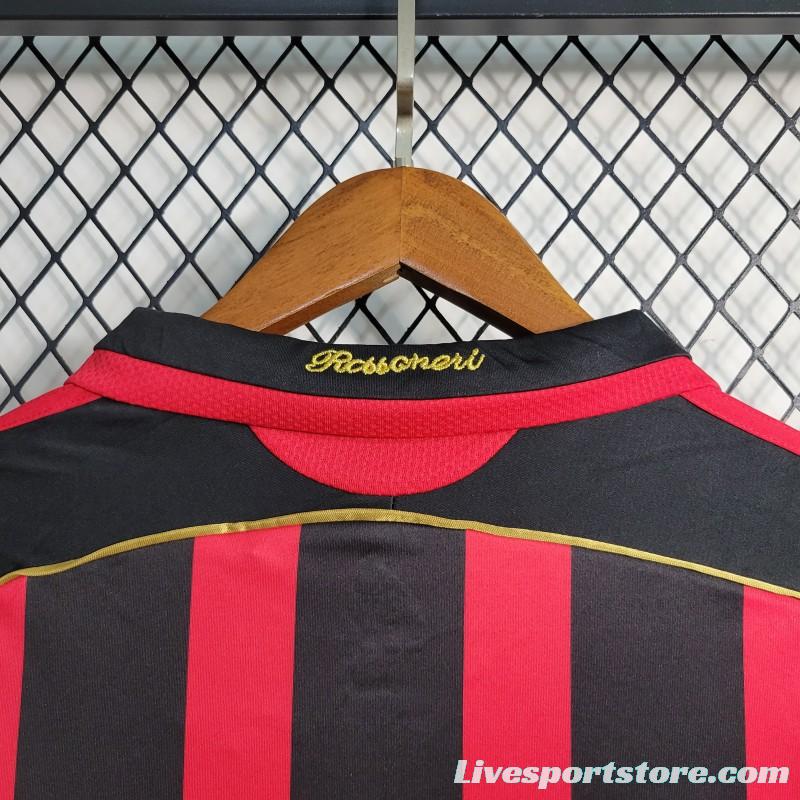 Retro Long Sleeve 2006-07 AC Milan Home Jersey