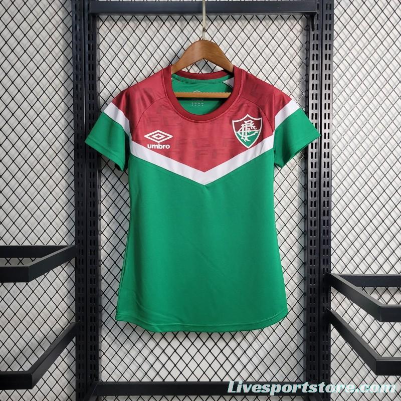 23-24 Women Fluminense Training Green Red Jersey