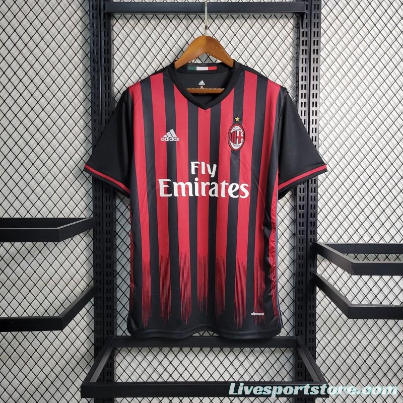 Retro 16-17 AC Milan Home Soccer Jersey