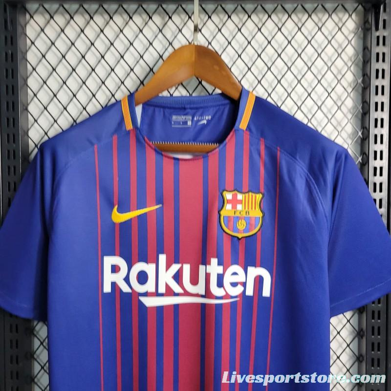 Retro 17-18 Barcelona Home Soccer Jersey