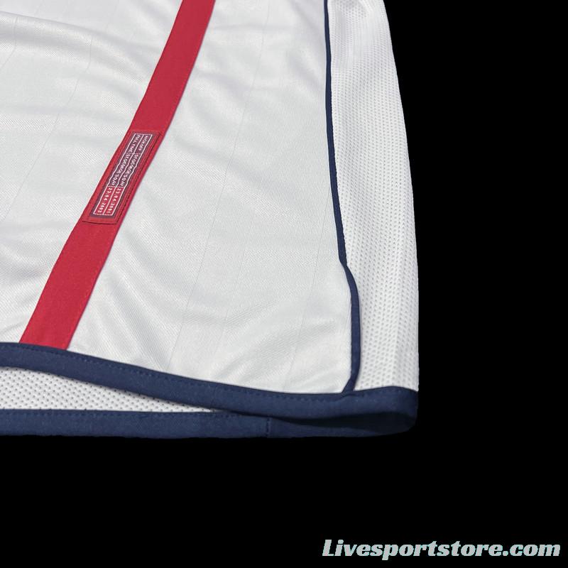 Retro 2002 England Home Soccer Jersey