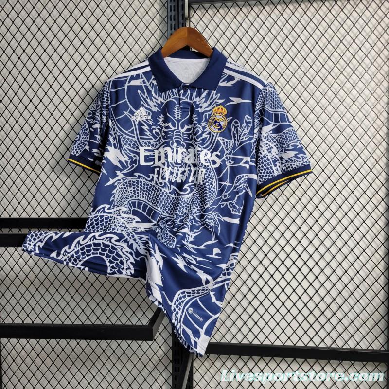 23-24 Real Madrid Special Edition Blue Dragon Jersey