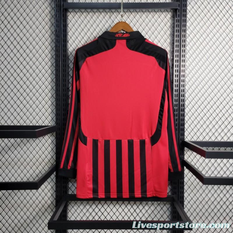 Retro 07-08 AC Milan Home Long Sleeve Jersey