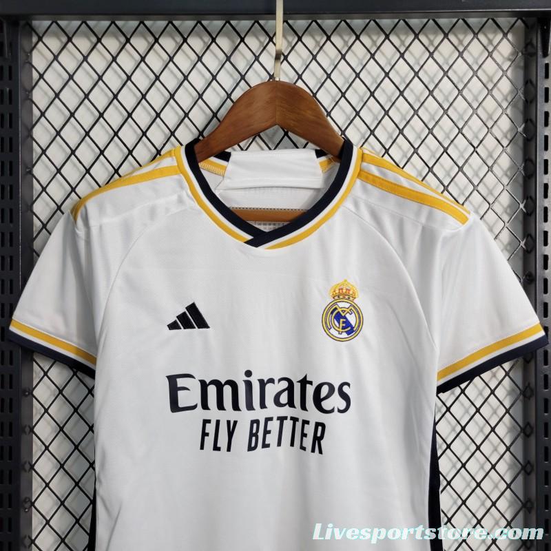 23-24 Kids Real Madrid Home Jersey Size 16-28