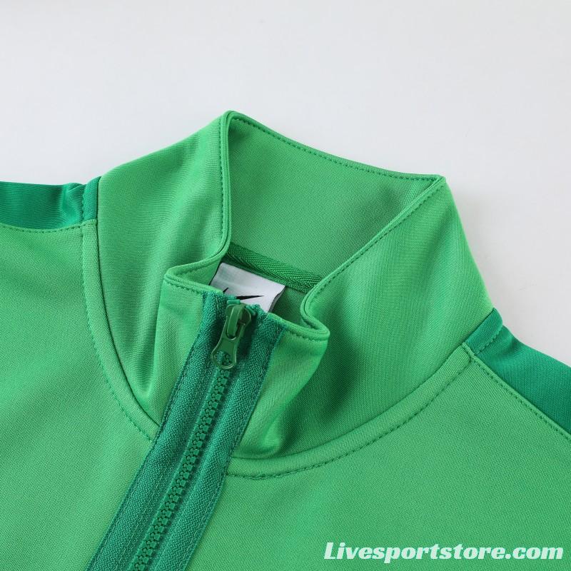 2023 Nike Green Full Zipper Jacket +Pants