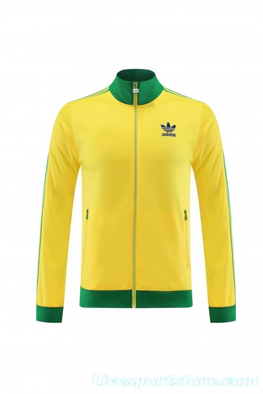 2023 Adidas Original Yellow Full Zipper Jacket +Pants