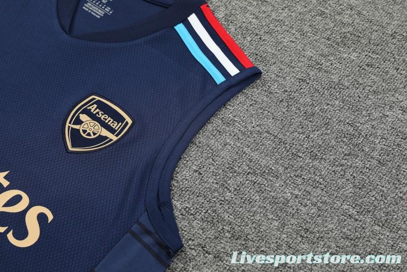 23-24 Arsenal Navy Vest Jersey+Shorts