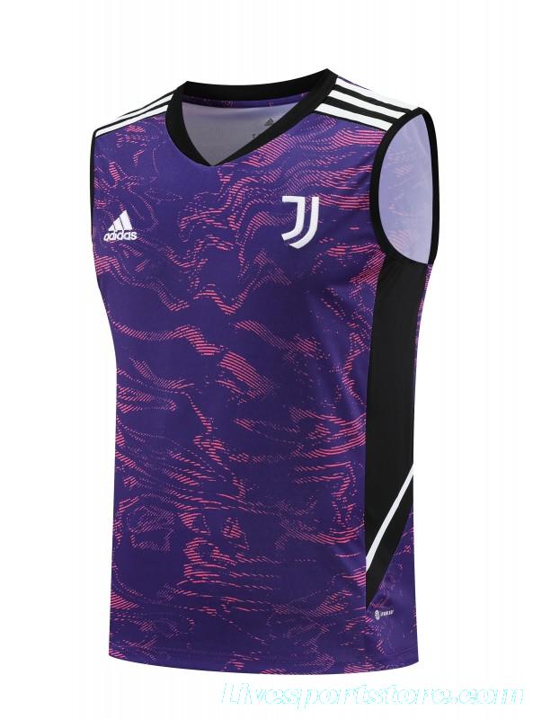 23-24 Juventus Purple Vest Jersey+Shorts